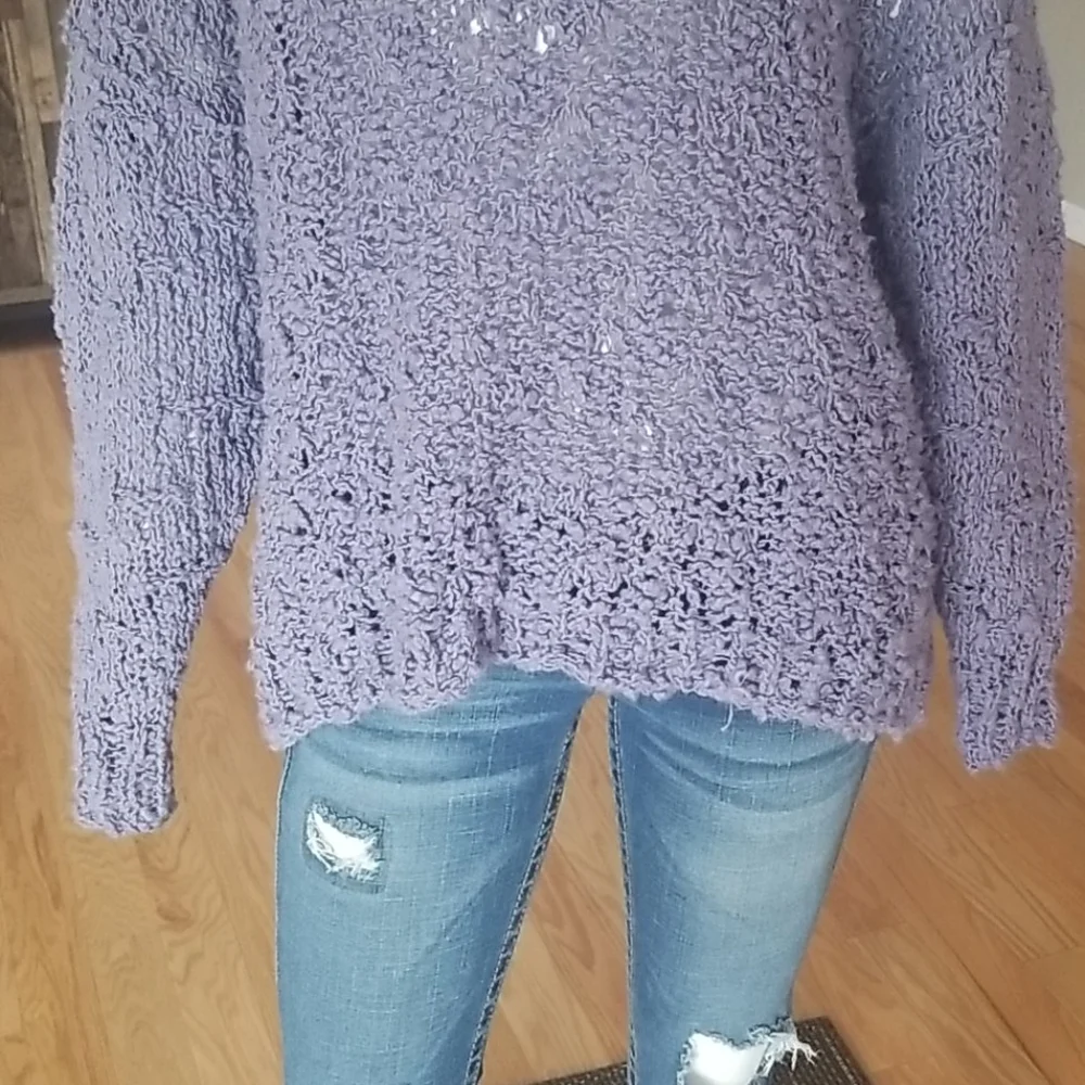 Free People  Sunday Shore cotton blend swe…